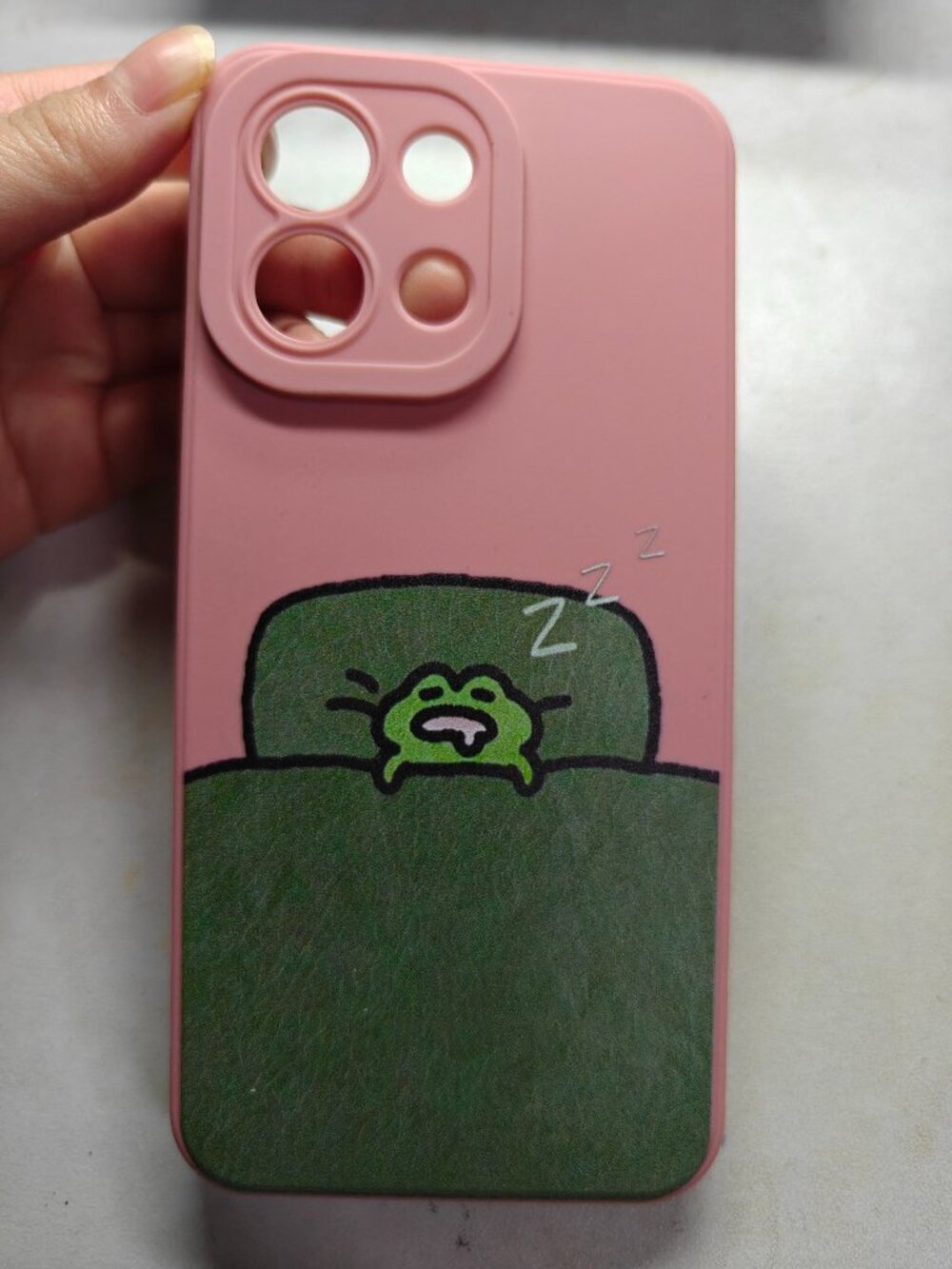 Funny Sleepy Frog iPhone Case | Meme Vibe Pink Case